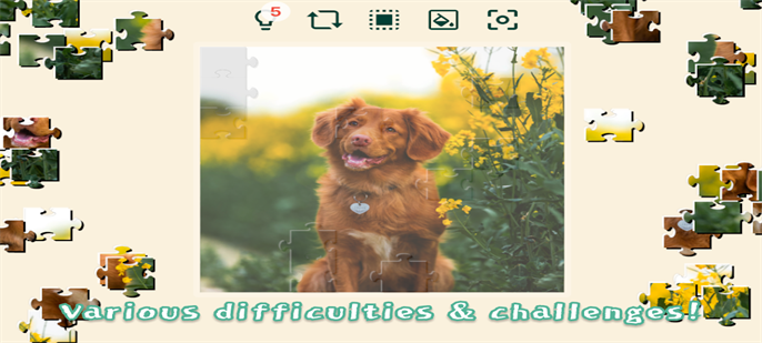 宠物狗狗的拼图挑战	截图(1)